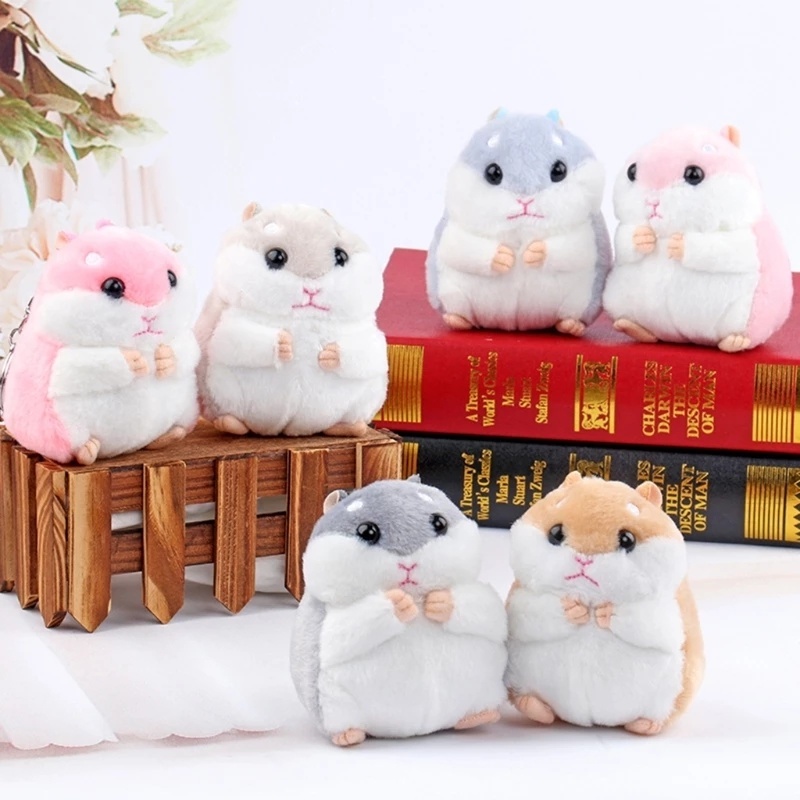 Móc Khóa Hình Chú Chuột Hamster Nhồi Bông Dễ Thương