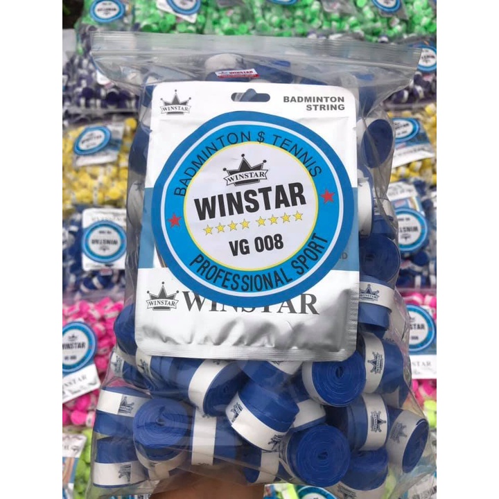 Quấn vợt cầu lông Winstar VG008  pha vải, Cao su non, độ bám dính tốt, chống trơn mồ hôi tay, Hàng Chính hãng.