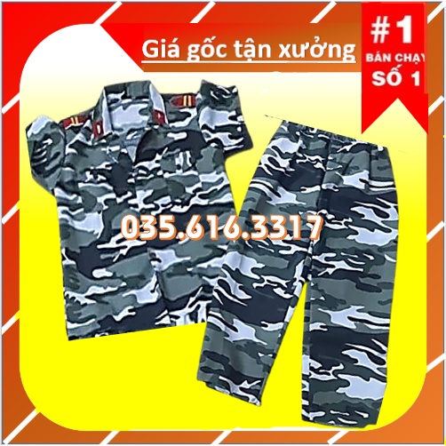 bộ rằn ri cho bé 10-27kg có size chất đẹp