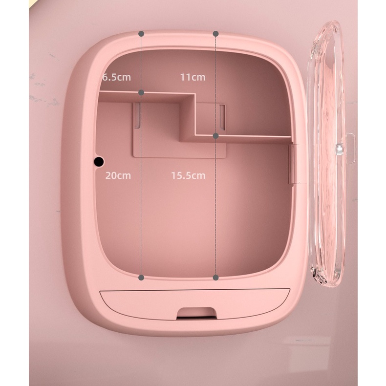 Hộp Đựng Mỹ Phẩm Dán Tường Có Ngăn Kéo Để Trang Sức