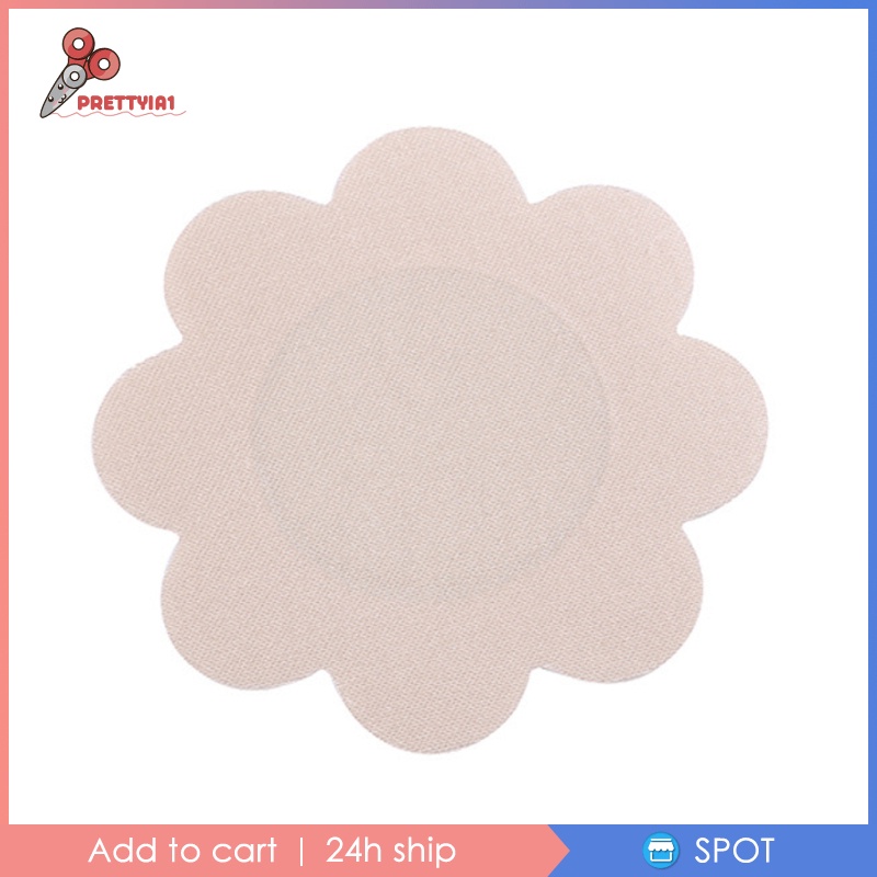 20x Satin Beige Flower Breast Nipple Cover Sticker Bra Pad Patch Disposable