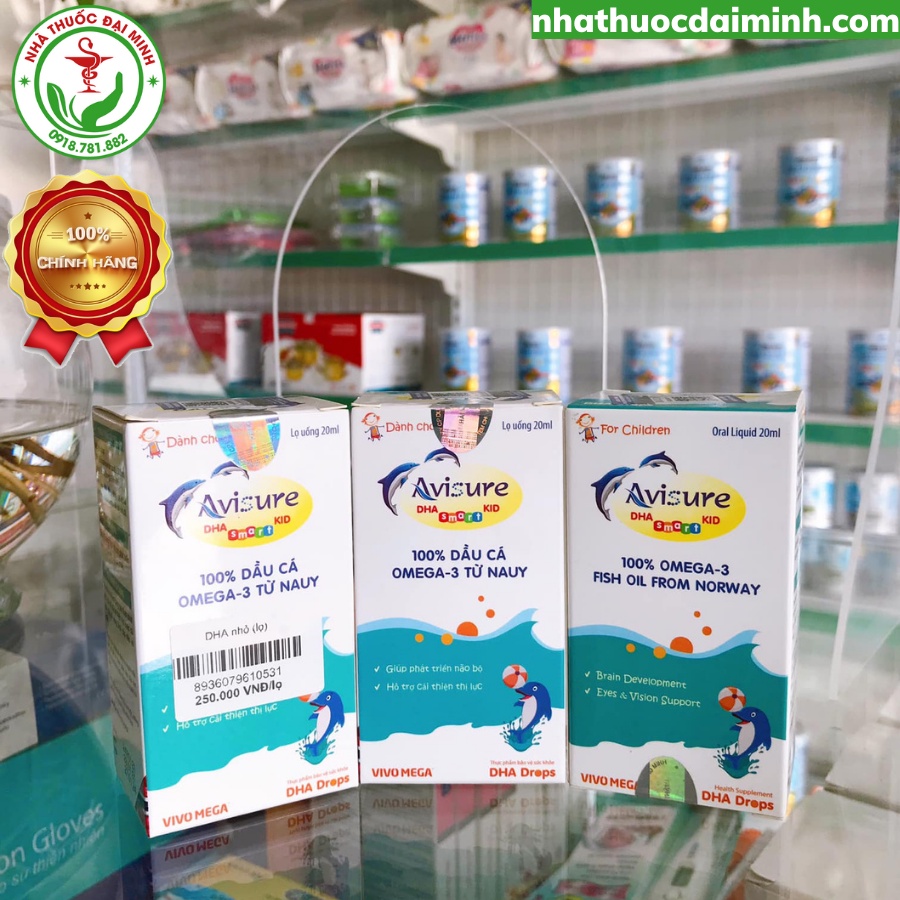 Avisure DHA Smart Kid Cho Trẻ Sơ Sinh 100% Dầu Cá Tự Nhiên