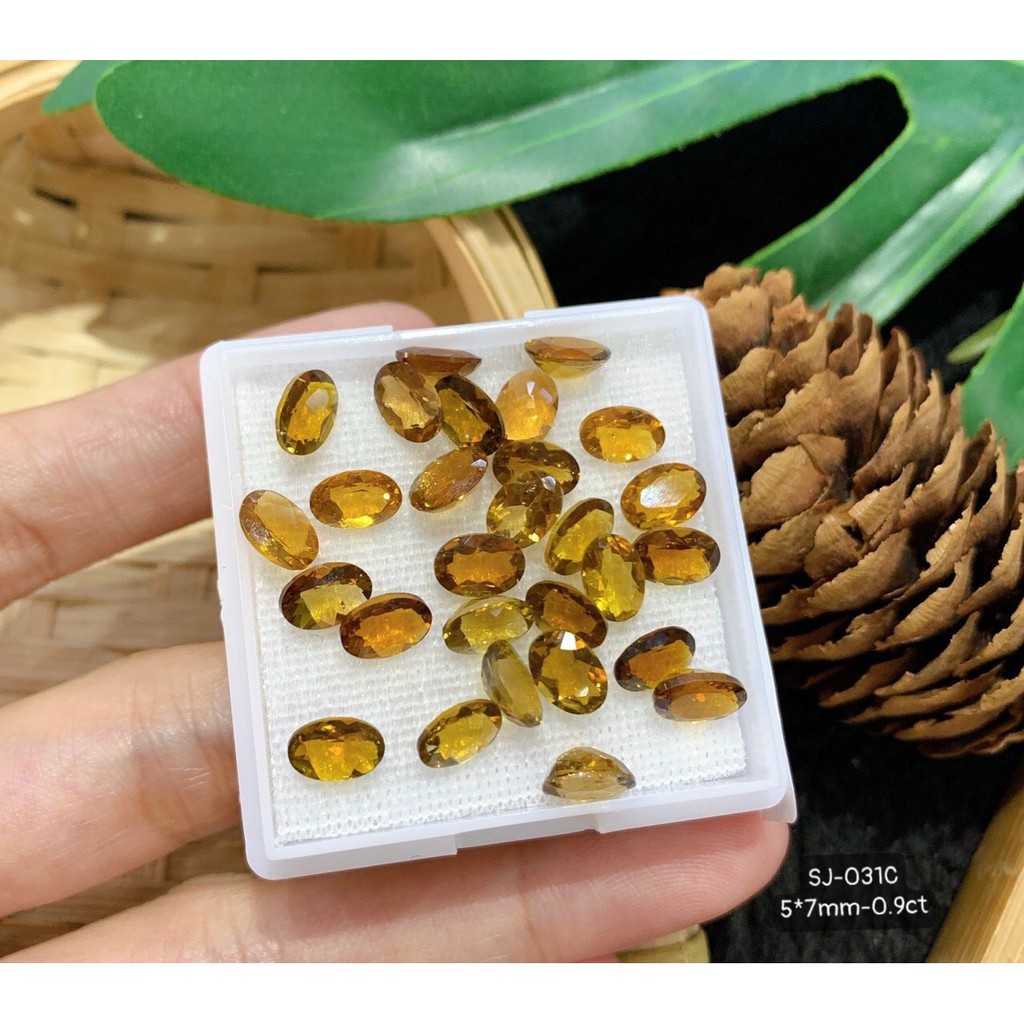 Mặt Đá Tourmaline Vàng Đủ Hình Dáng Đẹp Xuất Sắc