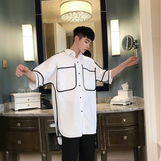 Áo sơ mi ulzzang túi viền unisex đủ size 50-100kg