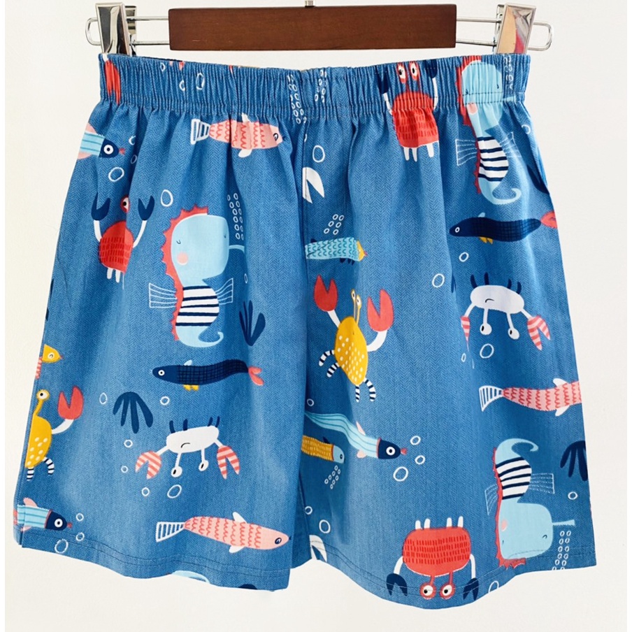 Quần Đùi Nam Cotton Mặc Ngủ - Quần đùi nam mặc nhà chất cotton siêu mát, Cartoon Short Cá Tính