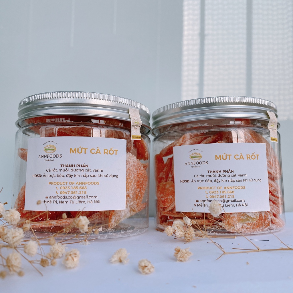 Mứt Cà Rốt Sấy Khô Mứt Cà Rốt Dẻo Siêu Thơm Ngon Nhà Làm Không Chất Bảo Quản - Annfoods