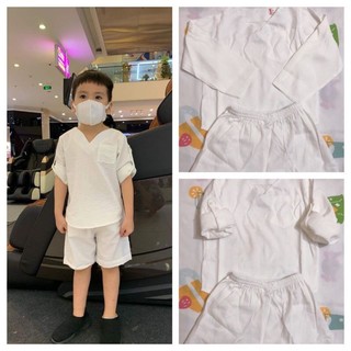 Bộ đũi trắng cho bé nam nữ (8-35kg)