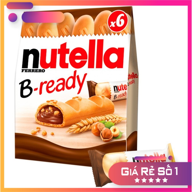 Bánh quy nhân socola hạt phỉ Nutella B-Ready hộp 132gr