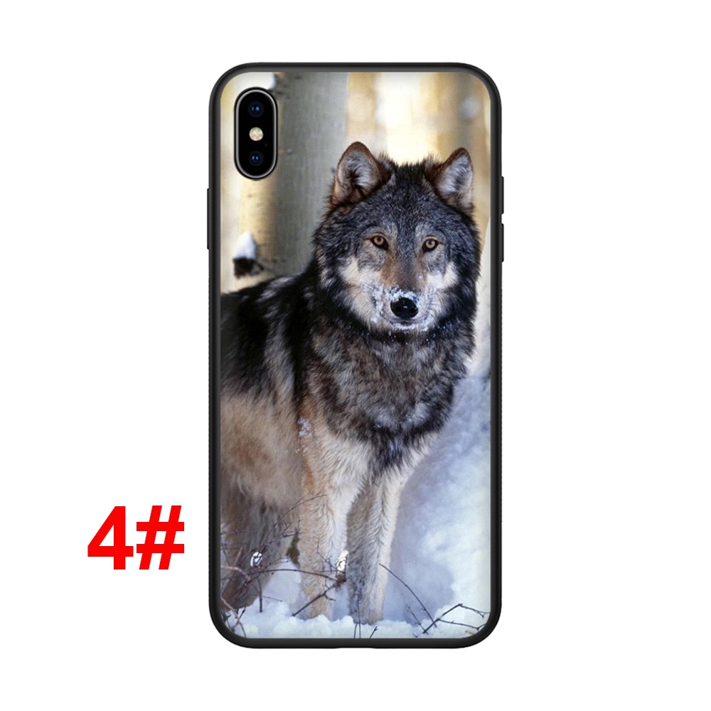 Ốp điện thoại silicon mềm hình chó sói 63F cho iPhone 11 Pro XS Max XR X 8 7 6S 6 Plus