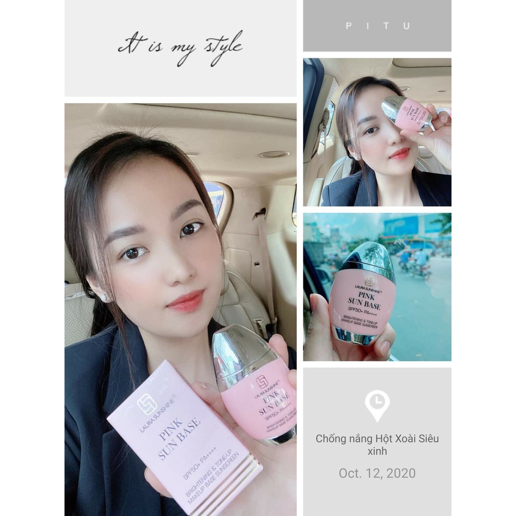 Kem Chống Nắng Kiêm Kem Lót Nâng Tone Da Hàn Quốc Pink Sun Base Spf 50+ Pa++++ Laura Sunshine Nhật Kim Anh 50ml | BigBuy360 - bigbuy360.vn