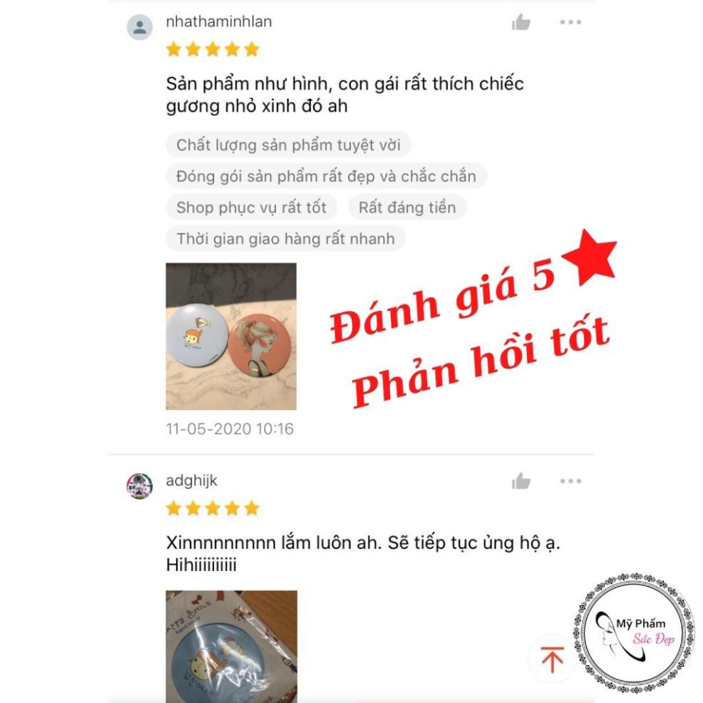 Gương mini dễ thương Phong cách Hàn Quốc (rất tiện bỏ túi mang theo bên mình)