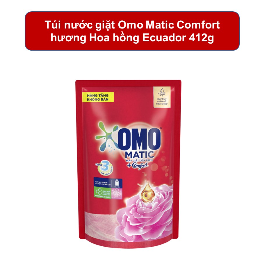 [HC GIFT] Túi nước giặt Omo Matic 412g - Giao ngẫu nhiên