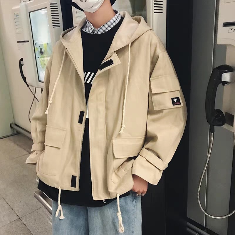 [FREESHIP] Áo Khoác Kaki Nam Nữ Unisex - Áo Khoác Jacket Bombers Vải Ngoại Che Zip Phối Túi Hộp- Kèm DEAL Sốc | BigBuy360 - bigbuy360.vn