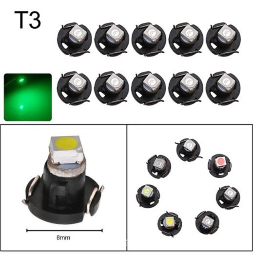 (T3; T4.2; T4.7) 1 bóng đèn T3, T4.2, T4.7 Led thay thế bóng đèn taplo ô tô