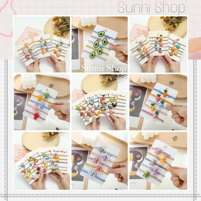Combo 100 Dây Cột Tóc Loại Đẹp Nhiều Hình Sang Xịn Mịn 2021