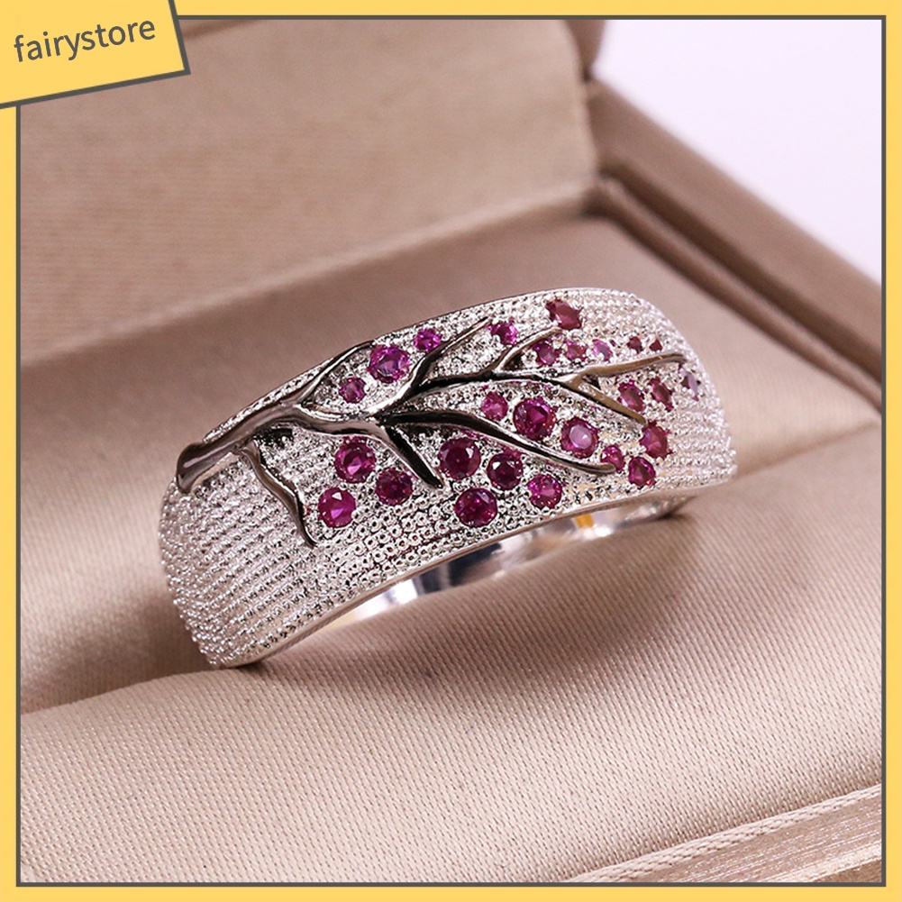 Nhẫn hợp kim hình hoa đính đá xinh xắn cho nữ