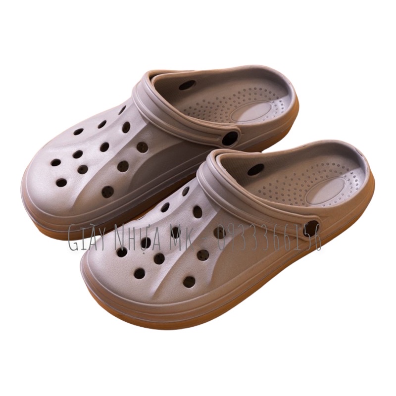 Dép sục lỗ to siêu nhẹ Duwa viền - Dép sục lỗ bít mũi nam đi mưa siêu bền siêu êm chân - SL026