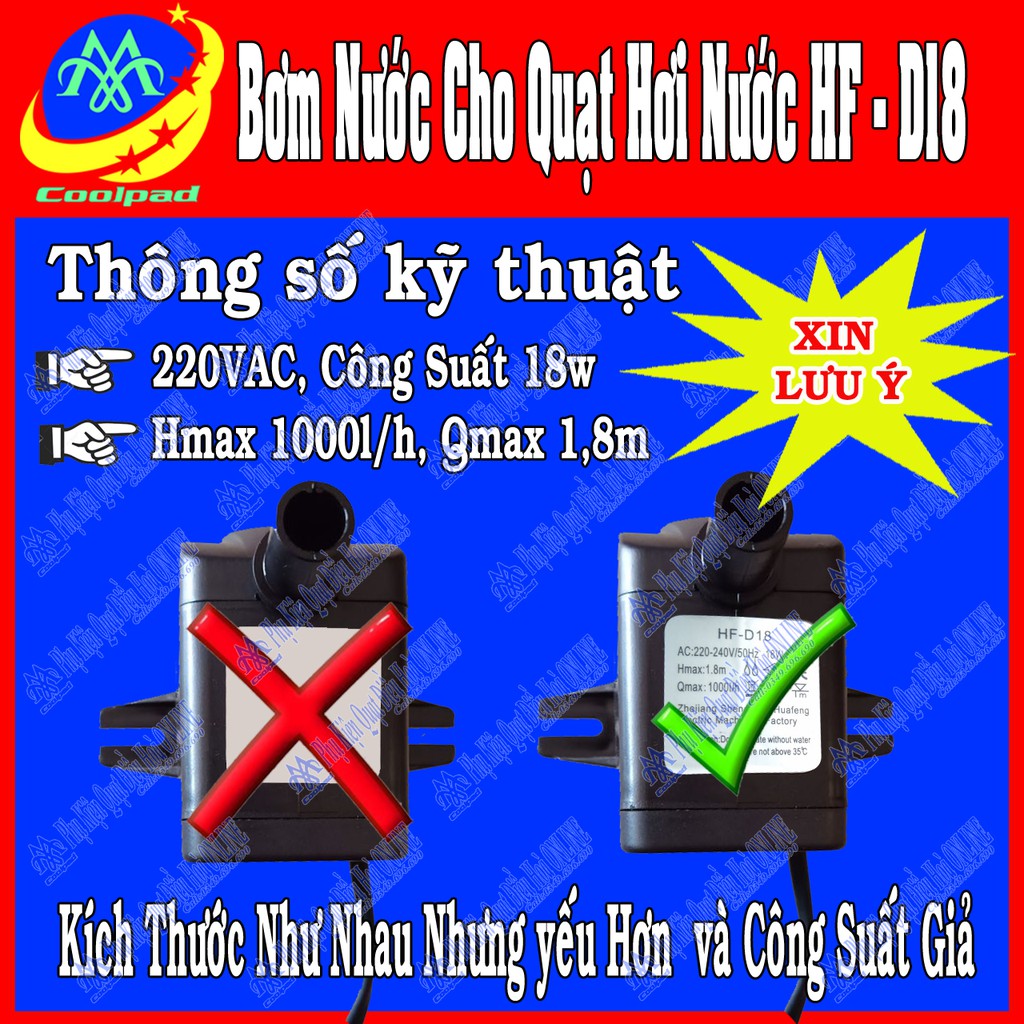 Bơm nước cho quạt điều hoà , quạt hơi nước giá tốt nhất