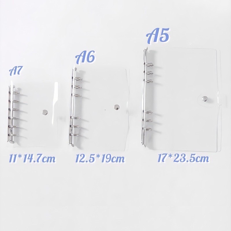 Sổ Bìa Còng A5/A6/A7 Bìa Dẻo Bullet Journal Rosy Posy