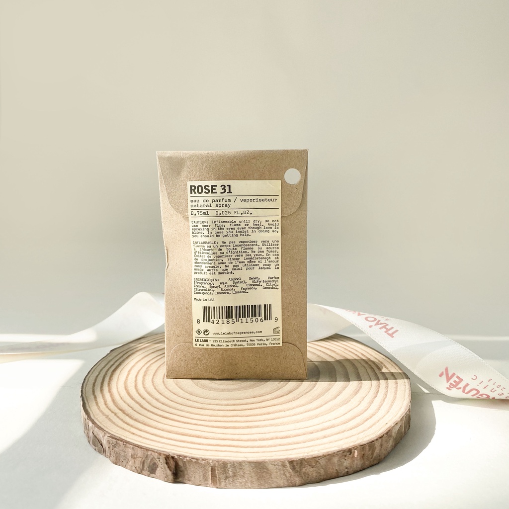 Mẫu thử nước hoa unisex Le Labo Rose 31 - Hàng chính hãng