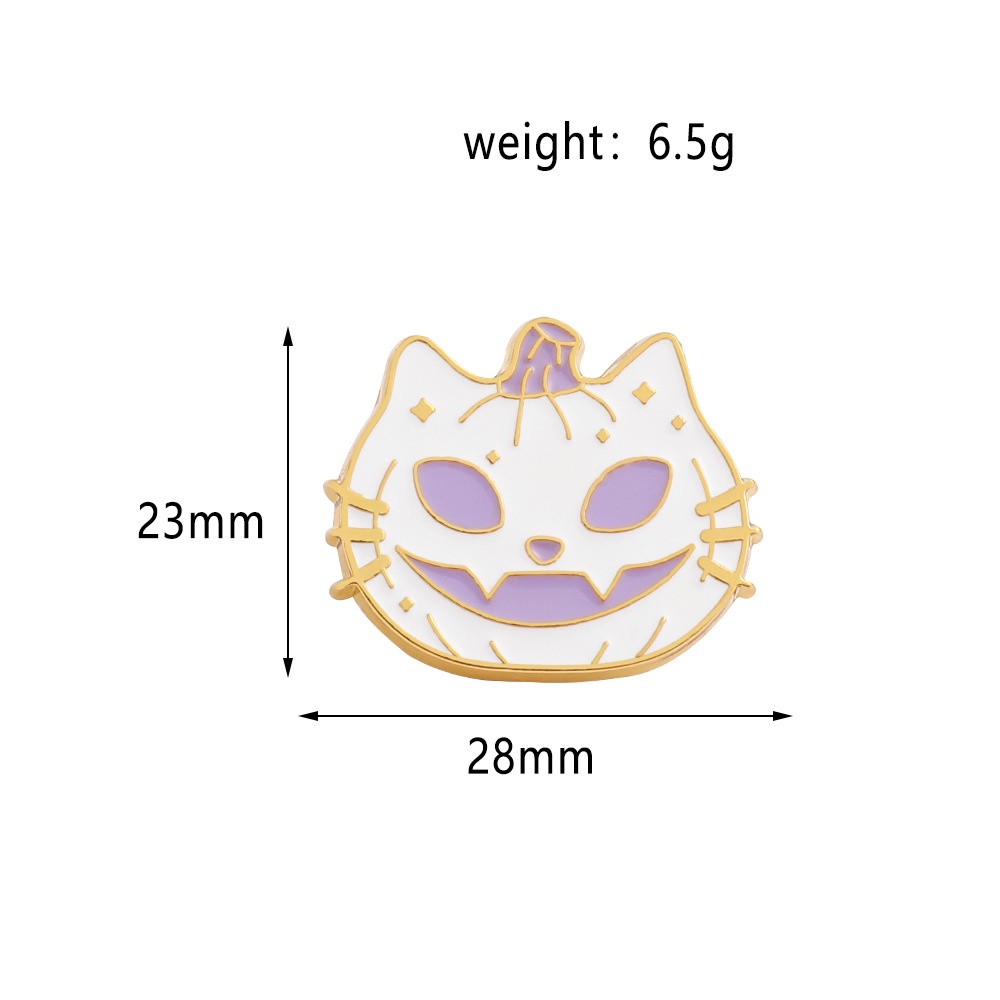 Ghim Cài Áo Kim Loại Hình Ma Hoạt Hình Phong Cách Halloween Độc Đáo