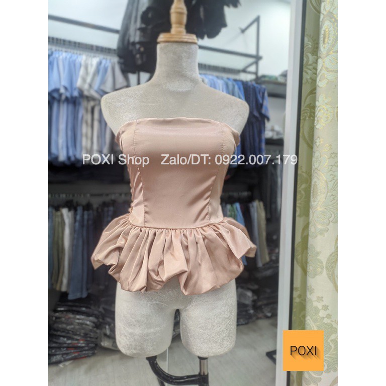 Áo Satin Nhấn Eo Phồng Bí (NUDE) | BigBuy360 - bigbuy360.vn