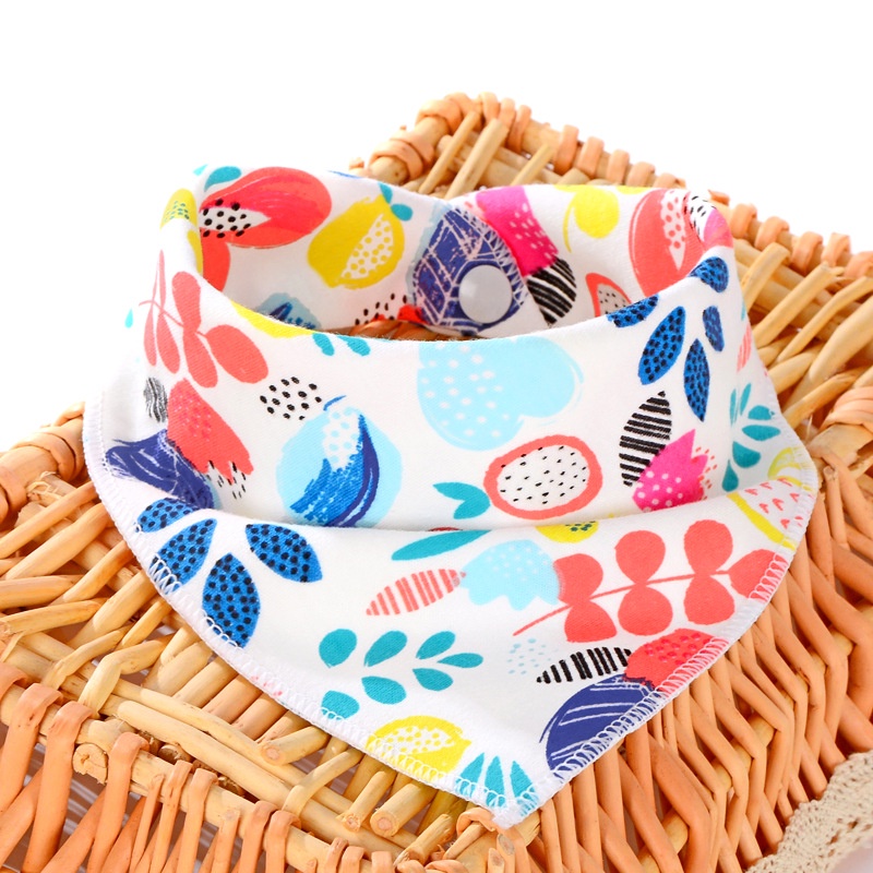 1 Yếm Ăn Tam Giác Vải Cotton Cho Bé