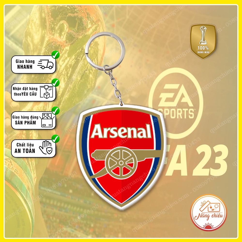 Móc Khóa Mica In Logo CLB Bóng Đá | Bayern, Chelsea, Juventus, Arsenal, Barcelona, AC Milan ☘️Quà Tặng Nắng Chiều☘️