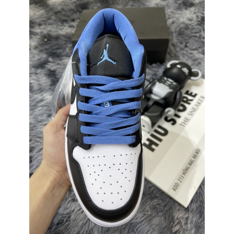 (free ship) Giầy thể thao sneaker cổ ngắn black laser blue low xanh đen ôm chân (ảnh thật + full box)