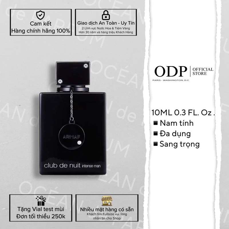 Nước hoa Unisex Armaf Club de Nuit Intense Man 5ml 10ml