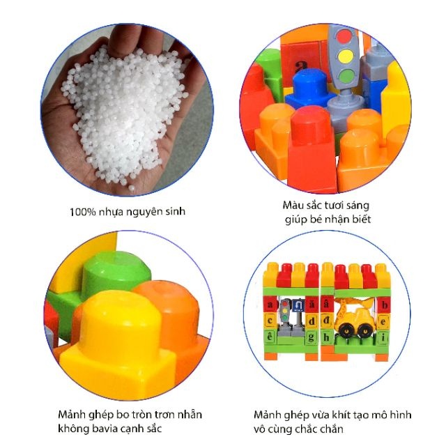 Sale Đồ Chơi Xếp Hình Thông Minh 70 Chi Tiết Vijago Có Hộp Đựng Hàng Việt Nam