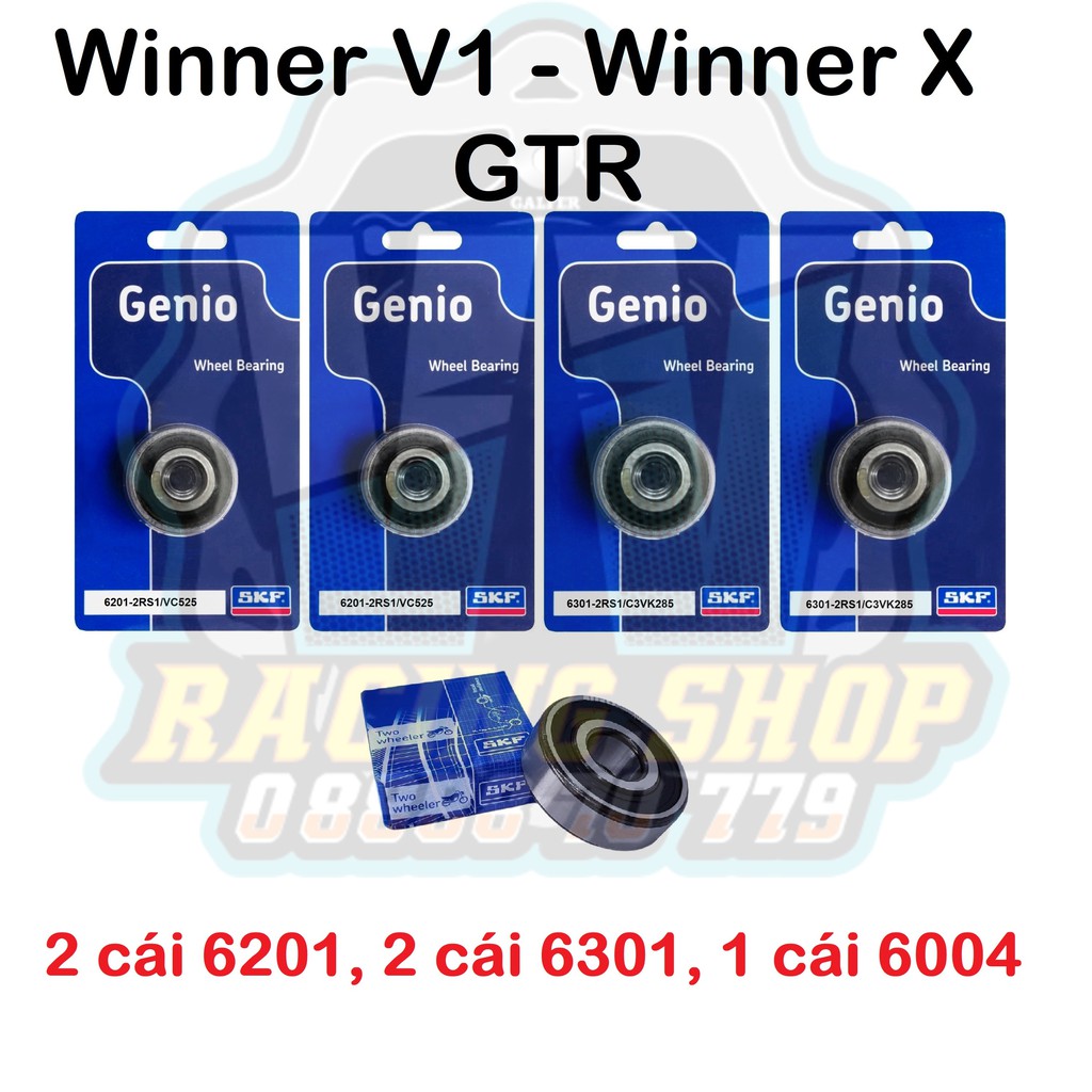 Bộ Bạc Đạn SKF Mâm Winner - Winner X - GTR - Sonic - Satria Fi - Raider Fi - Raider Xăng Cơ (6201, 6301, 6004, 6203)