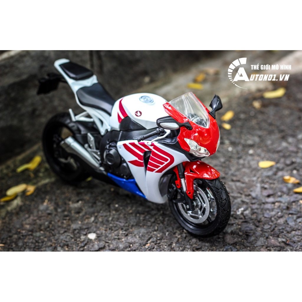 MÔ HÌNH XE HONDA CBR 1000RR WHITE RED 1:12 JOYCITY 6803