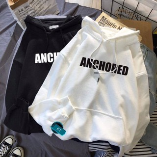 Áo hoodie nỉ bông anchored, áo hodie nỉ dáng to rộng