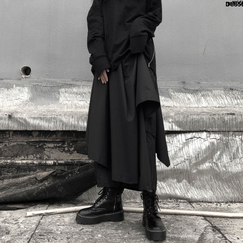 Quần Váy Hakama Dáng Rộng Phong Cách Nhật Bản} Hàn Quốc Phục Hồi Da Mùa Xuân Thu Cho Nữ Sinh