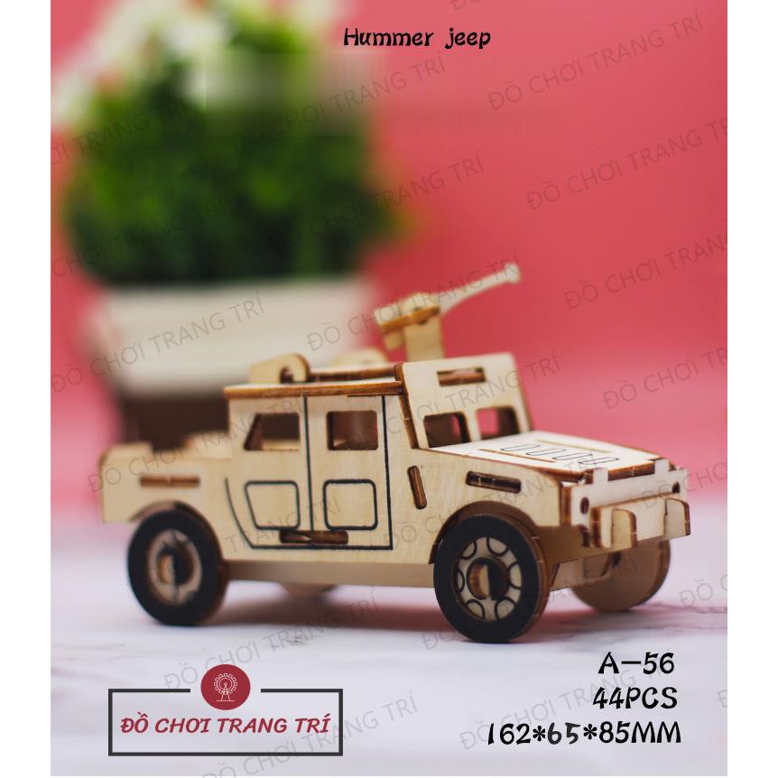 Đồ chơi lắp ráp gỗ 3D - Mô hình XE - Trang trí tiểu cảnh
