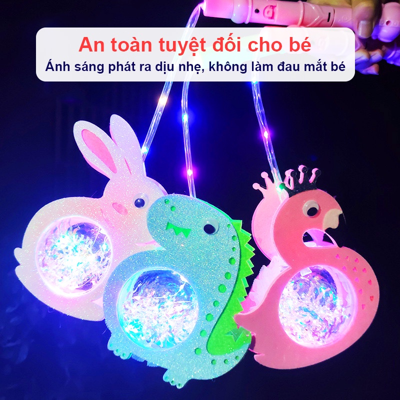 Đèn lồng trung thu phát sáng hình thú Baby-S, Lồng đèn trung thu nhiều màu sắc cho bé hot trend 2022 – SDC067[Mã BBSH5 G