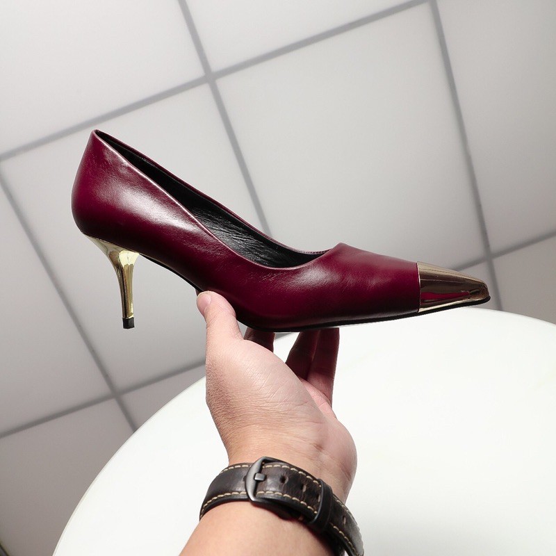 giày cao gót mũi nhọn làm bằng đồng nguyên chất gót 6.5cm balenciaga