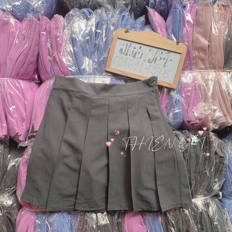 [Mã FAMAYWA giảm 10K đơn 50K] CHÂN VÁY TENNIS XẾP LY XÁM CÓ QUẦN TRONG | BigBuy360 - bigbuy360.vn