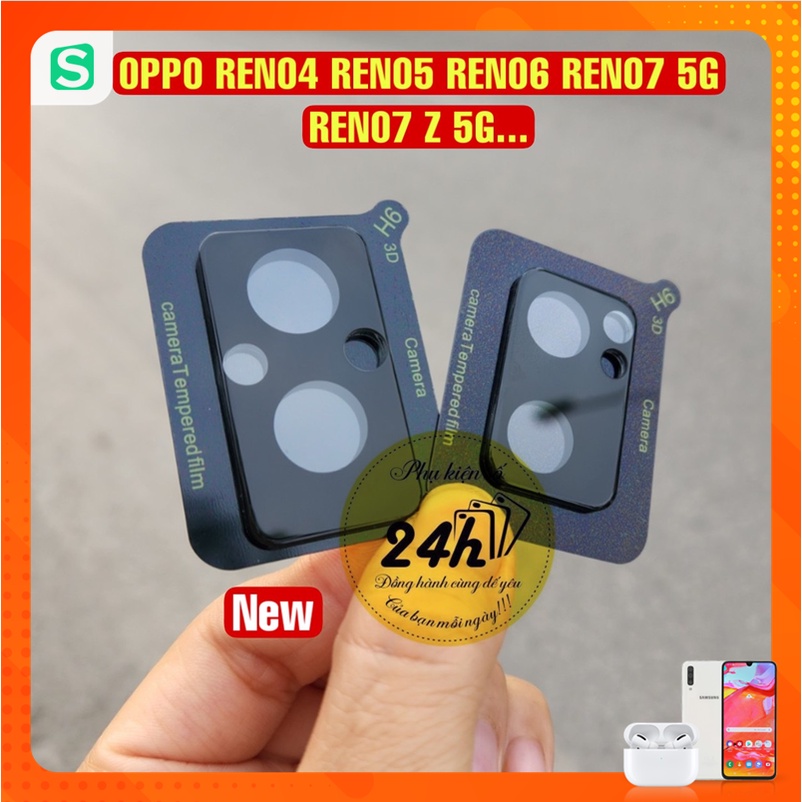 Kính cường lực camera OPPO Reno 8 8 Z  7 5G Reno 7 Z Reno 6 6 Z Reno 7 4G Reno 5 Reno 4 Reno 4 pro viền đen loại xịn