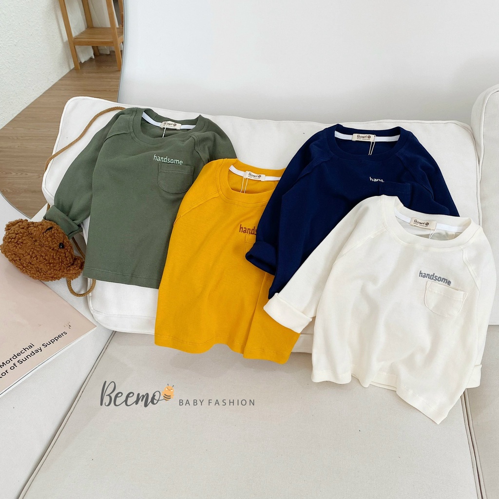 Áo phông dài tay cho bé trai gái BEEMO, chất liệu cotton mềm bé nào cũng cần có trong tủ mùa thu đông này B216