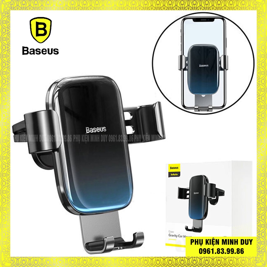 Đế giữ điện thoại trên xe Ô Tô Baseus Glaze Gravity Car Mount (New 2020 upgrade Model... - Gắn khe gió máy lạnh)