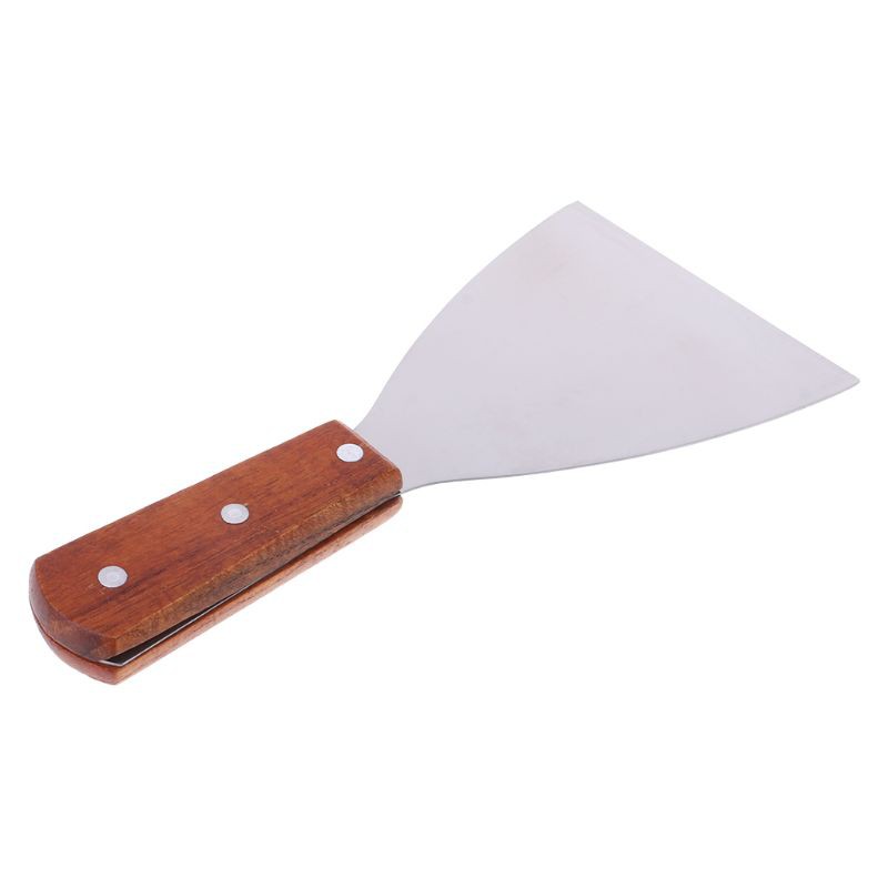 Xẻng xúc bánh pizza bằng thép không gỉ cán gỗ cầm tay