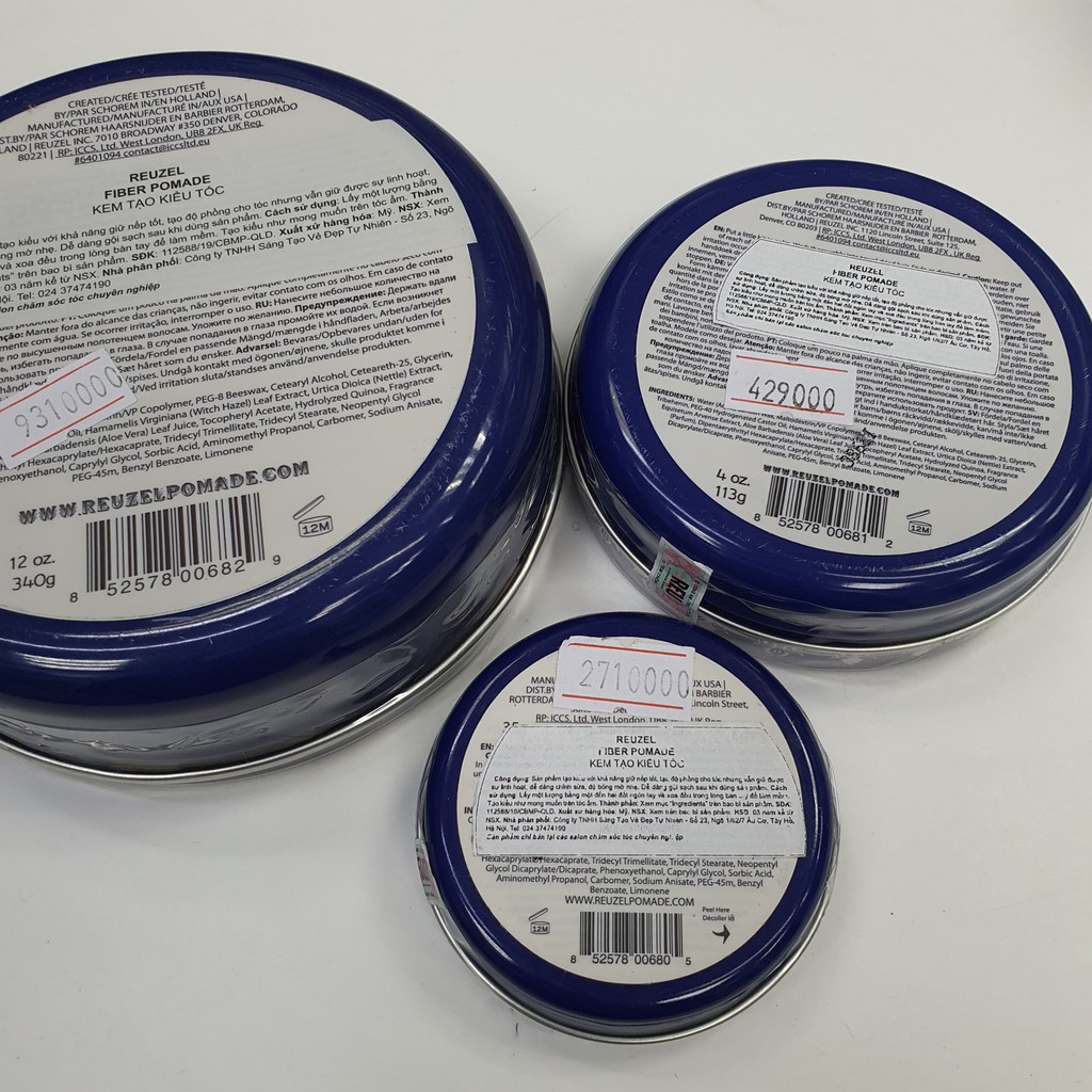 SAP REUZEL GIỮ NẾP CỨNG ĐỘ BÓNG MỜ FIBER POMADE 35G-113G-340G