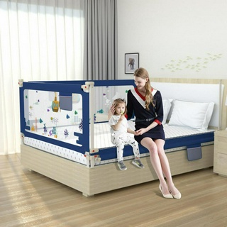 Thanh chắn giường cho bé cao cấp KidAndMom BR02 cao 105cm, 24 nắc điều chỉnh, thiết kế chống kẹt, chống vấp ngã