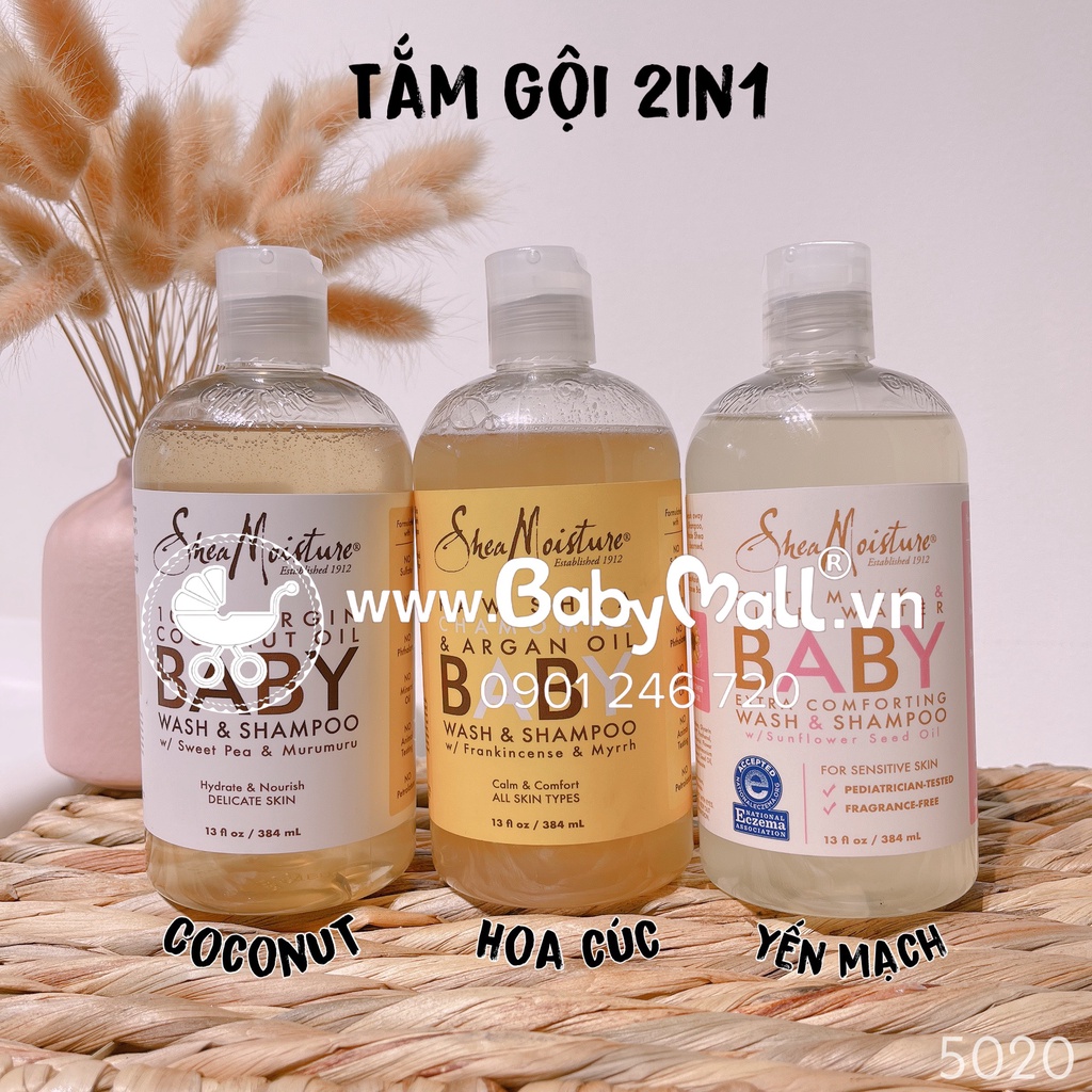 SHEA MOISTURE • TẮM GỘI ORGANIC CHĂM SÓC DA CHO BÉ