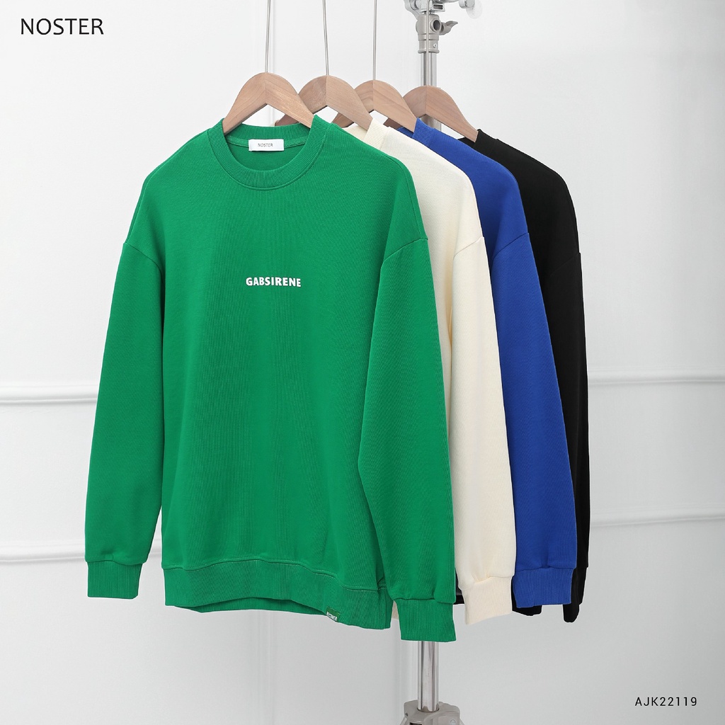 Áo sweater họa tiết chữ Gab, chất nỉ đẹp thương hiệu Noster mã ASWT2208