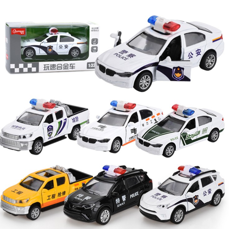 Mô hình xe cảnh sát hợp kim 1:32 có nhạc có đèn