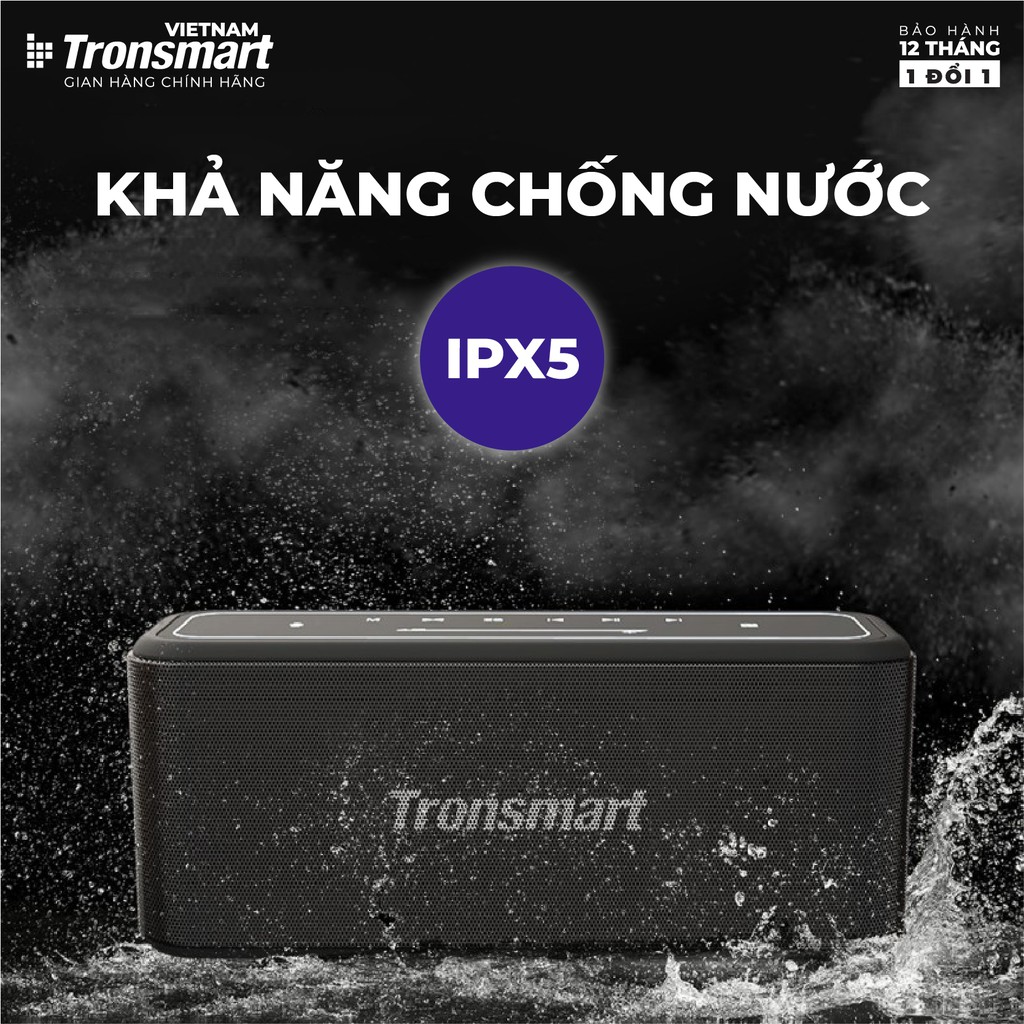 Loa Bluetooth 5.0 Tronsmart Element Mega Pro - 60W - Hỗ trợ TWS và NFC ghép đôi 2 loa - Hàng chính hãng - BH 12T 1 đổi 1