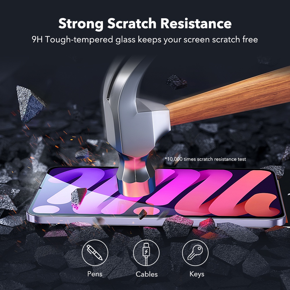 Kính cường lực ESR bảo vệ màn hình cho máy tính bảng iPad Mini 6 2021 tiện dụng